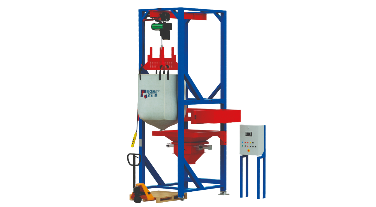 Déchargeur de Big Bag avec système de filtration , Déchargeur de Big Bag avec protection anti-poussière