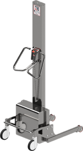 Gerbeur inox pour milieu alimentaire, conforme aux normes sanitaires strictes , chariot gerbeur inox pour secteur médical